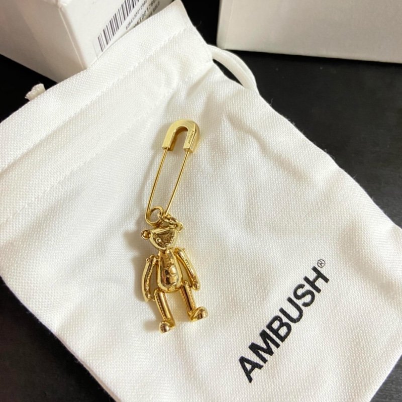 🌿春季限時降價🌿Ambush 純銀925泰迪熊別針耳環 鍍金款 (單耳設計)-8