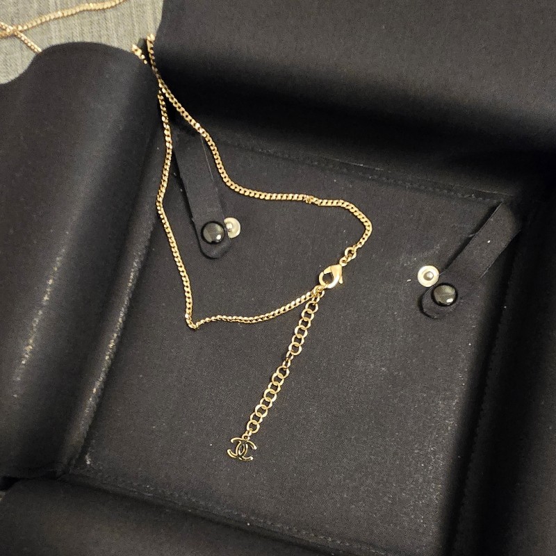 Chanel 香奈兒 高價款 愛心 coco 字母 金色流沙 雙C Logo 長鍊 毛衣鍊 項鍊-11