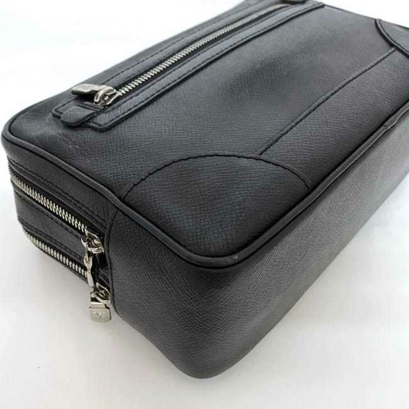 路易威登 Second Bag Pavel 黑色 Ardoise Taiga M31142 f-20294 皮革 MI3077 路易威登手拿包帶肩帶男士 LV 緊湊型-5