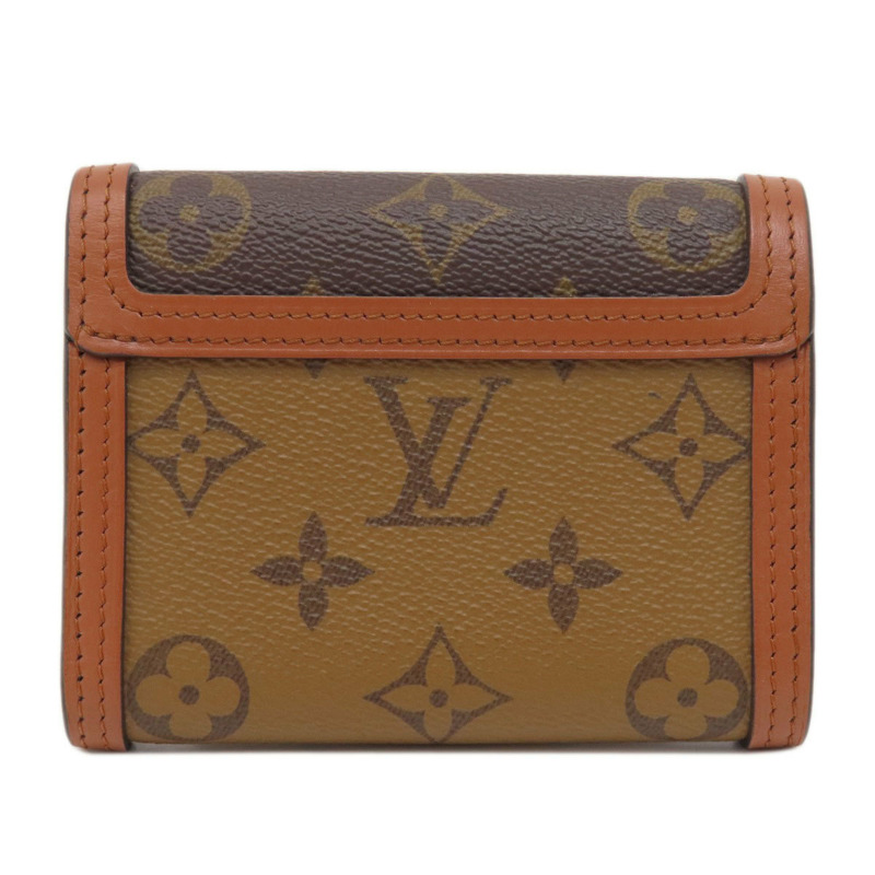 路易威登 M68725 Portefeuille Dauphine 緊湊型 Monogram 反向雙折皮夾 女士路易威登 LOUIS VUITTON-1