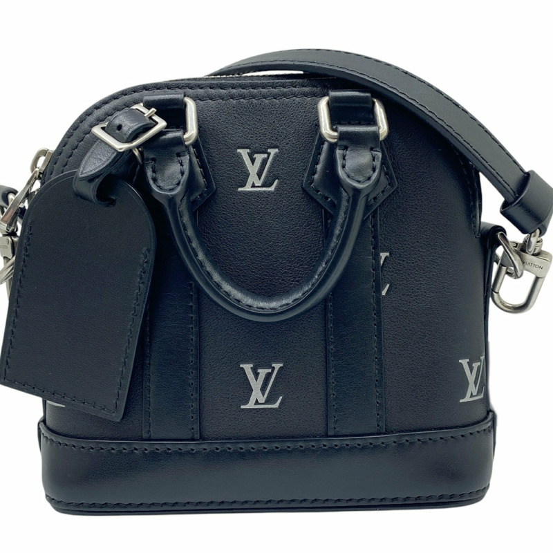 路易威登 Nano Alma Pharrell Williams 皮革黑色 M83184 RFID 手提包男女單肩包-0