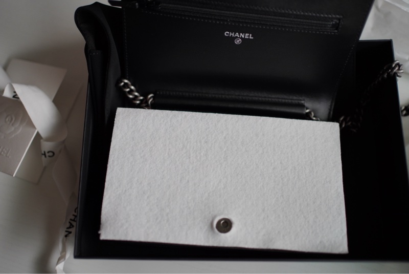 香奈兒CHANEL leboy woc 荔枝牛皮黑銀-3