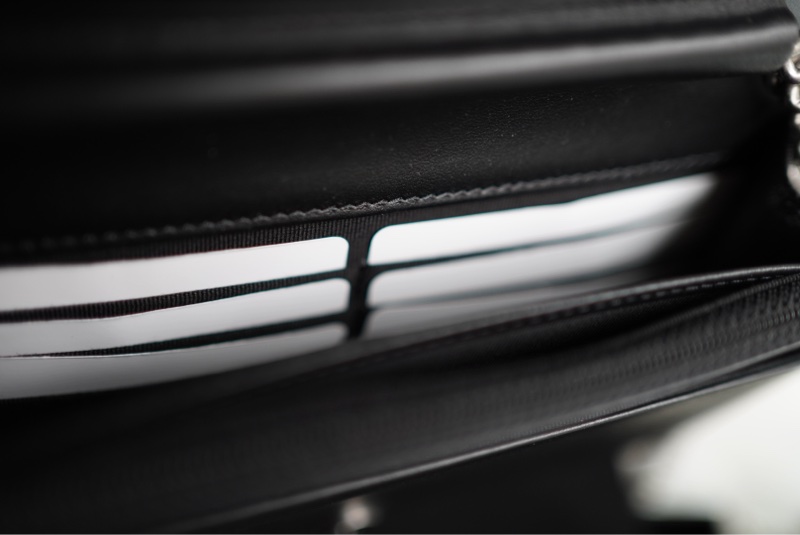 香奈兒CHANEL leboy woc 荔枝牛皮黑銀-4