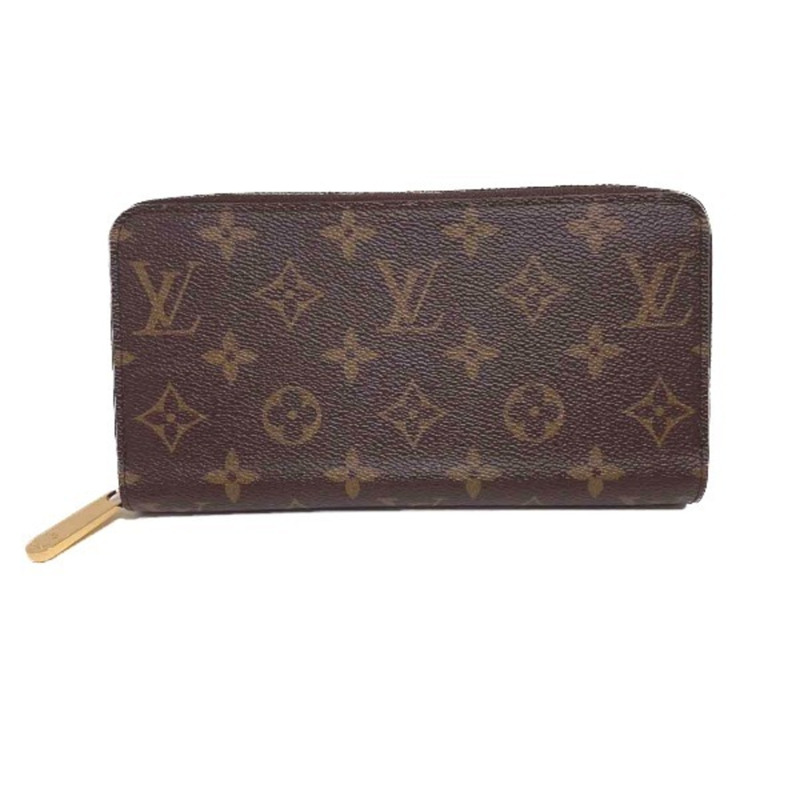 LOUIS VUITTON 圓形拉鍊 Monogram Zippy 皮夾 M41895 路易威登紫紅色長款 LV-0