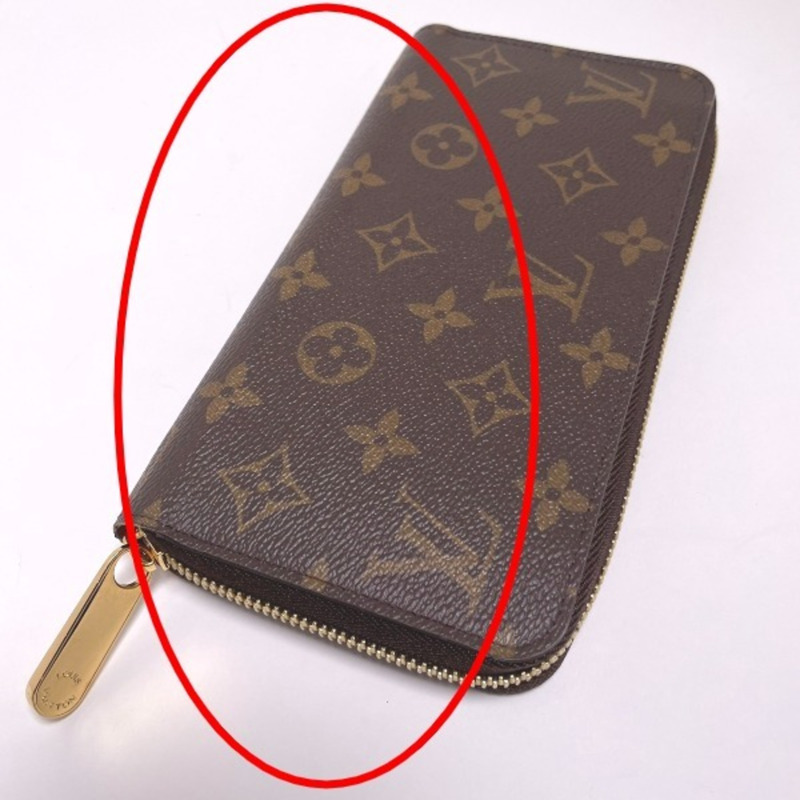LOUIS VUITTON 圓形拉鍊 Monogram Zippy 皮夾 M41895 路易威登紫紅色長款 LV-3
