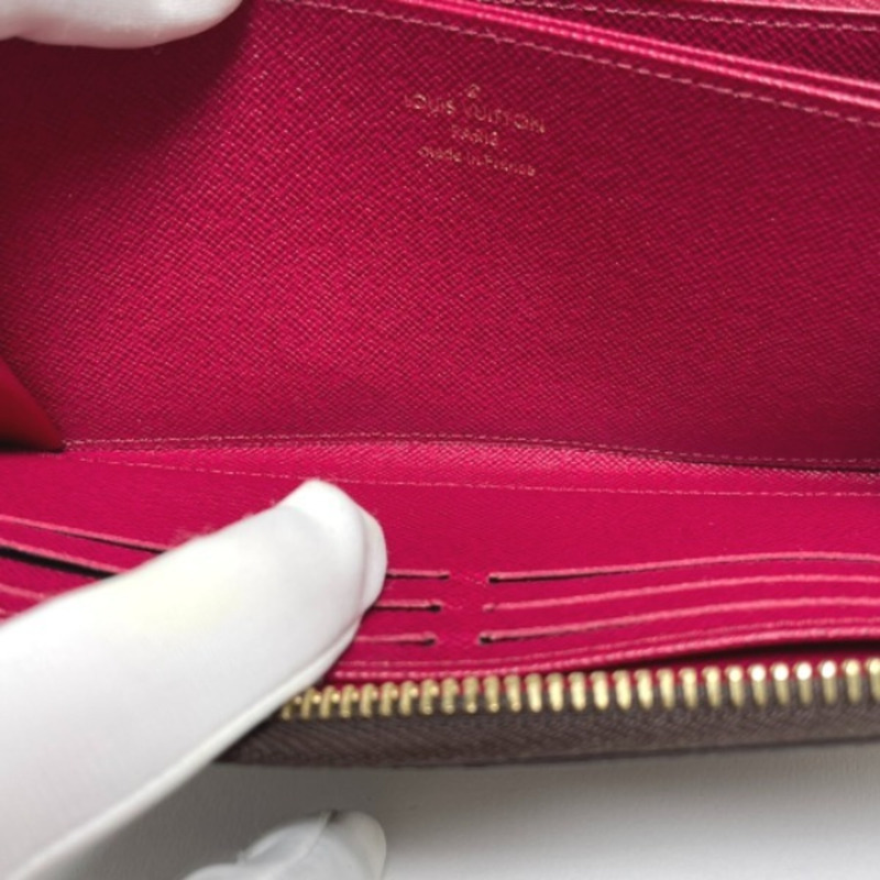 LOUIS VUITTON 圓形拉鍊 Monogram Zippy 皮夾 M41895 路易威登紫紅色長款 LV-9