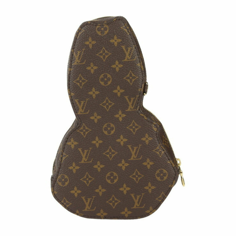 LOUIS VUITTON 路易威登 Animogram 鏈條皮夾 M11452 Monogram 帆布閃亮小牛皮棕色粉紅兔子手拿包-3