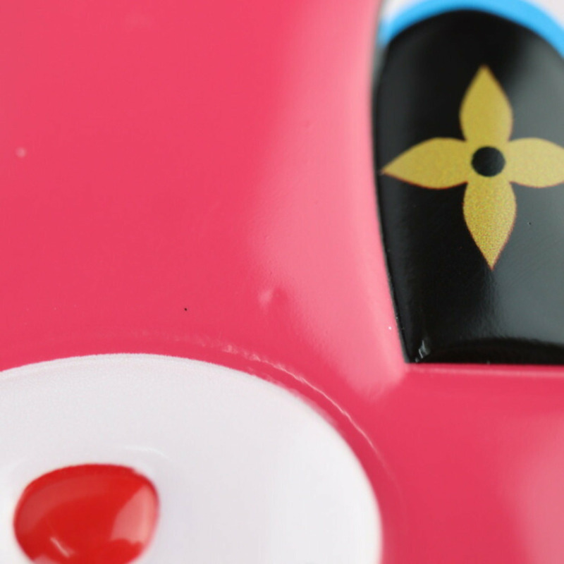 LOUIS VUITTON 路易威登 Animogram 鏈條皮夾 M11452 Monogram 帆布閃亮小牛皮棕色粉紅兔子手拿包-7