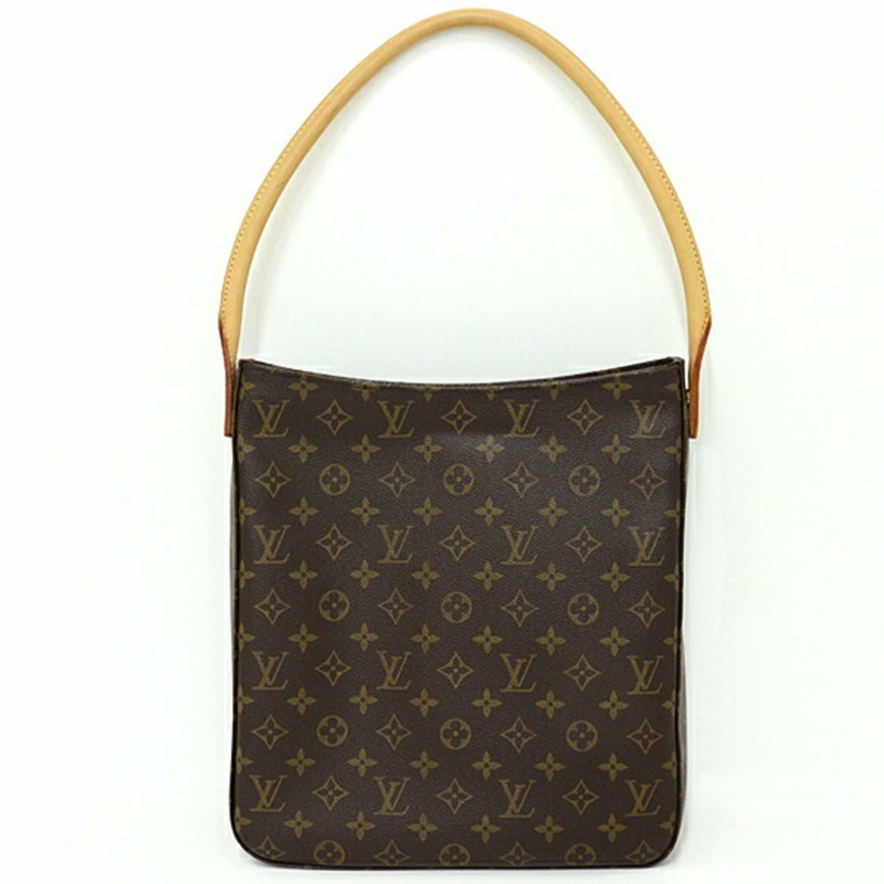 Louis Vuitton Looping GM 單肩包 Monogram M51145 棕色-0