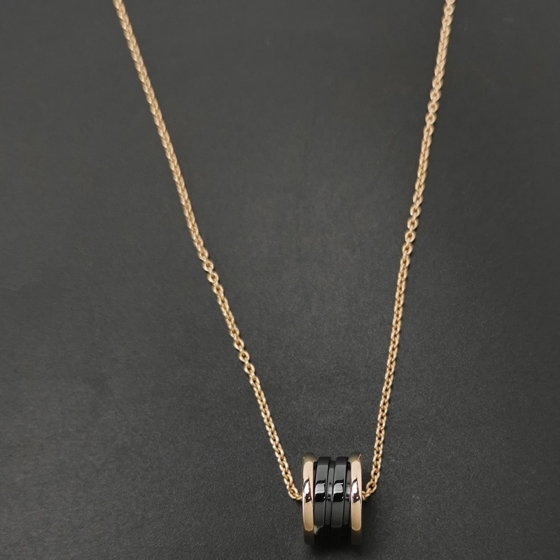 全新🆕Bvlgari B.Zero118K玫瑰金陶瓷彈簧項鍊寶格麗-4