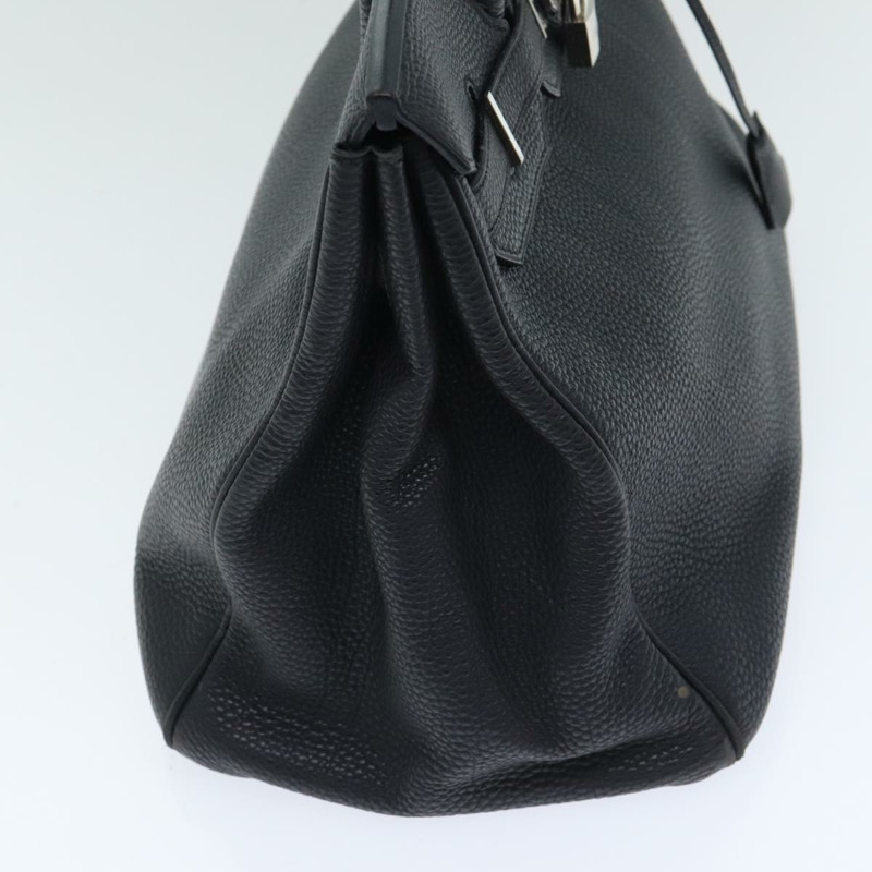 【日本直送】愛馬仕 Birkin 35 手提包，黑色銀色皮革，正品，貨號 74435A-4