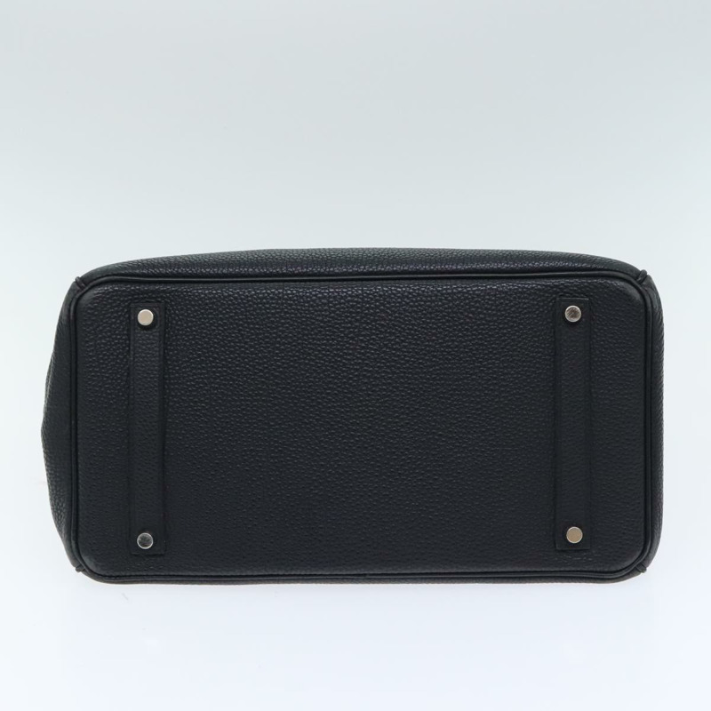 【日本直送】愛馬仕 Birkin 35 手提包，黑色銀色皮革，正品，貨號 74435A-8