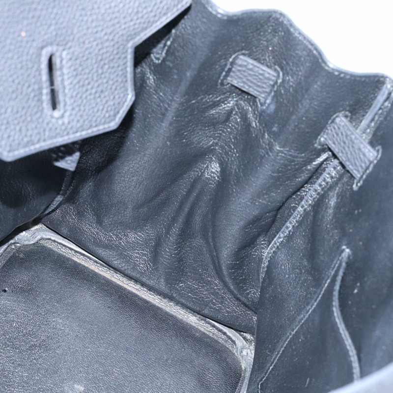 【日本直送】愛馬仕 Birkin 35 手提包，黑色銀色皮革，正品，貨號 74435A-17