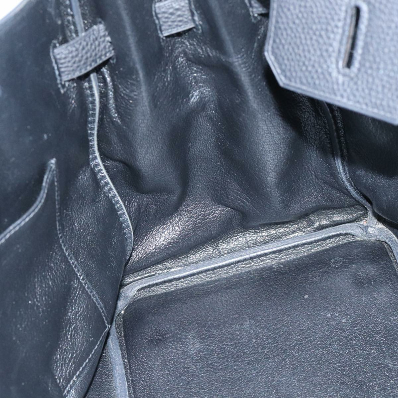 【日本直送】愛馬仕 Birkin 35 手提包，黑色銀色皮革，正品，貨號 74435A-18