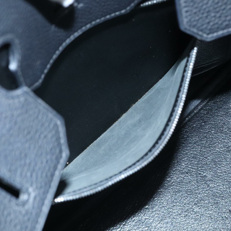 【日本直送】愛馬仕 Birkin 35 手提包，黑色銀色皮革，正品，貨號 74435A-19