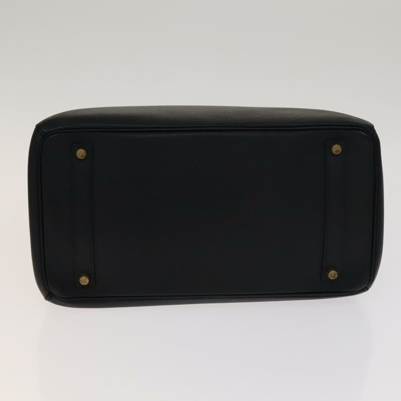 【日本直送】愛馬仕 Birkin 35 手提包，黑色皮革，金色，正品，貨號 77553A-8