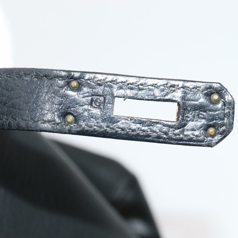 【日本直送】愛馬仕 Birkin 35 手提包，黑色皮革，金色，正品，貨號 77553A-24