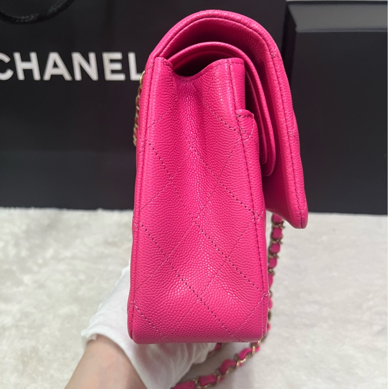 Chanel cf25芭比粉淡金扣～（晶片款）-37