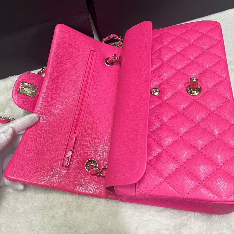 Chanel cf25芭比粉淡金扣～（晶片款）-39