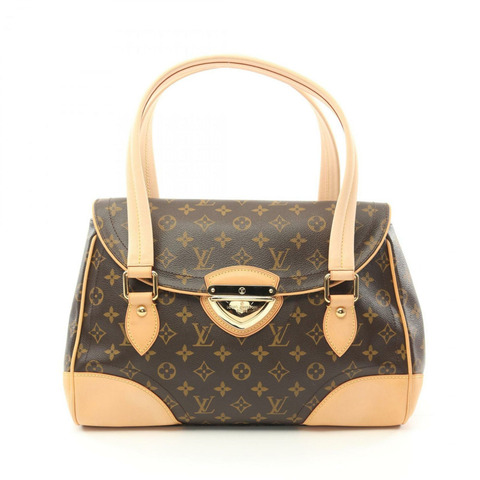 Louis Vuitton Beverly GM 單肩包，塗佈帆布，皮革，字母，女式，棕色，M40120