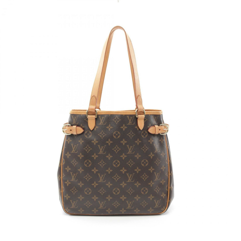 Louis Vuitton Batignolles 垂直手提包,塗層帆布,皮革,字母組合,女士,棕色,M51153-0