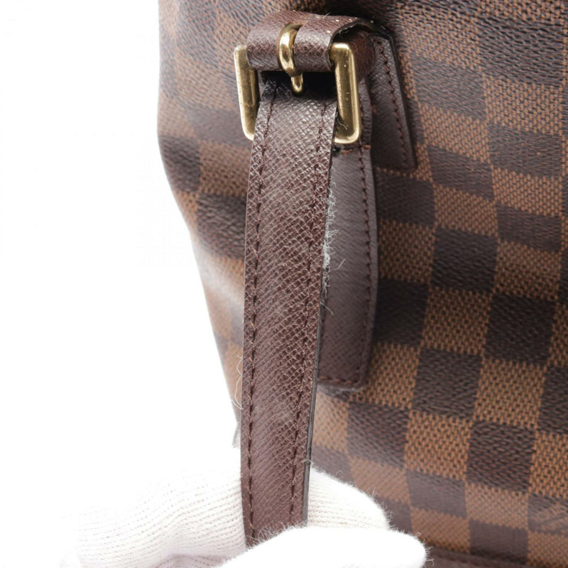 Louis Vuitton LOUIS VUITTON Mare 手提包 塗層帆布 皮革 Damier 女款 棕色 N42240-6