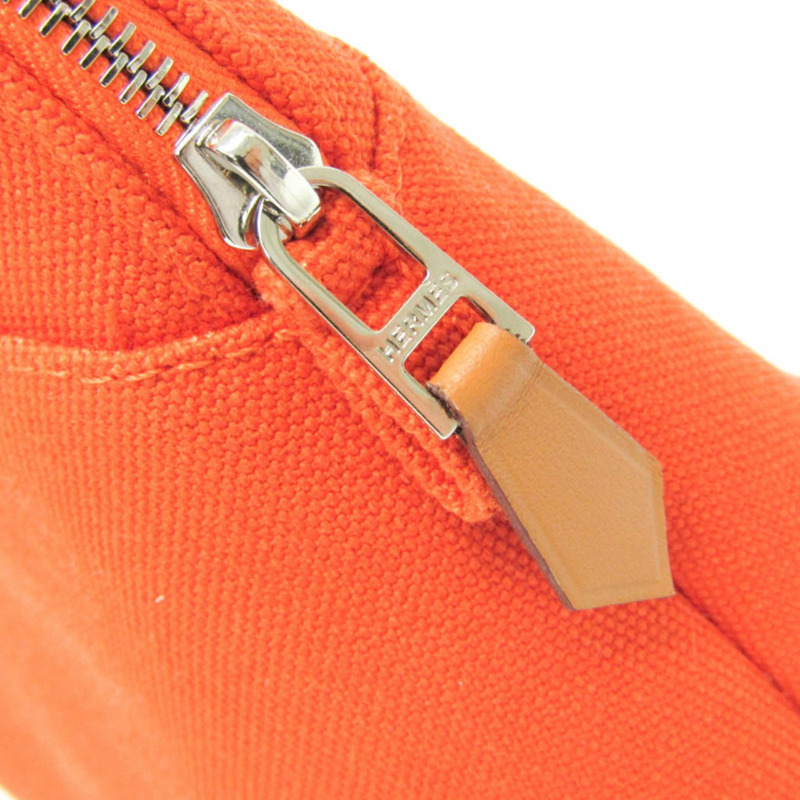 Hermes Bolide Pouch MM 男士、女士棉質小包 橙色-4