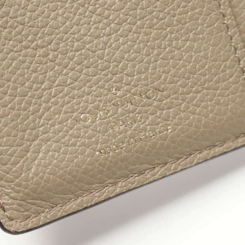 Louis Vuitton LOUIS VUITTON Portefeuille K 雙折皮夾 皮革 Monogram Empreinte 女款 米色 白色 奶油色 M82370-5