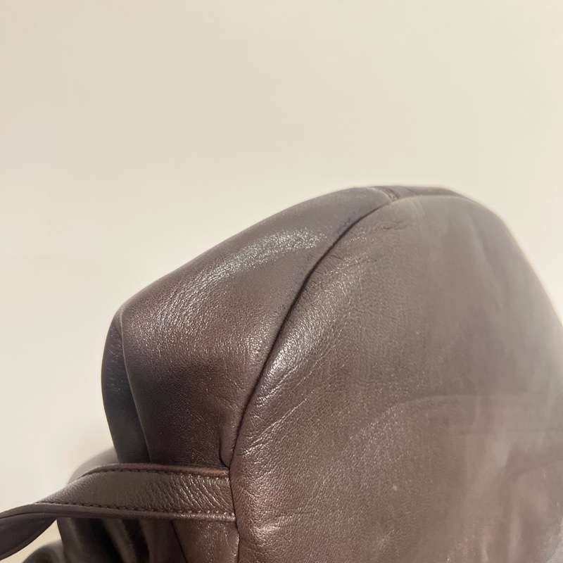 Loewe深啡色軟滑小羊皮背包肩背袋 日本中古二手vintage-13