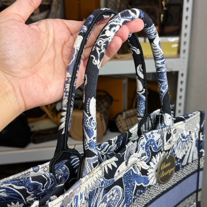 DIOR 藍白星座Book Tote中款托特包🩵💙狀態超好-10