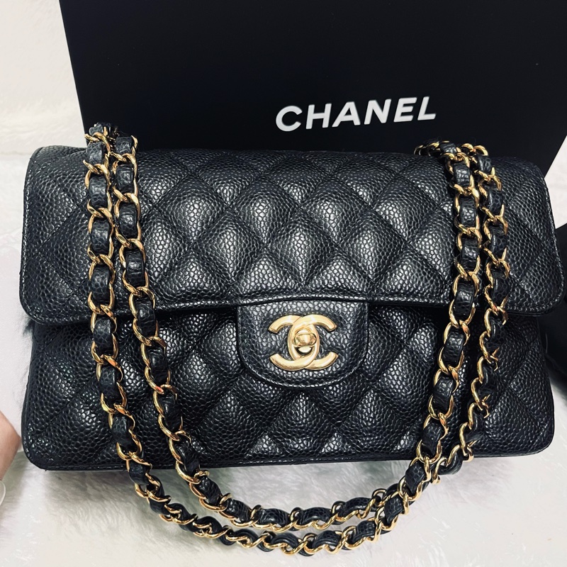 Chanel cf23黑金荔枝牛(晶片款)-9