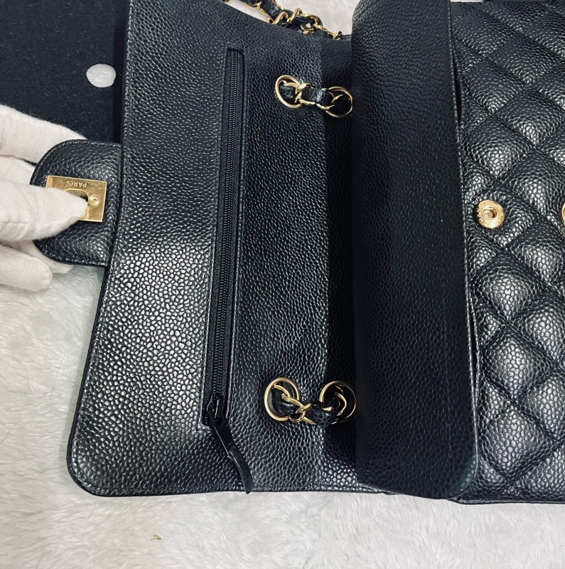 Chanel cf23黑金荔枝牛(晶片款)-11