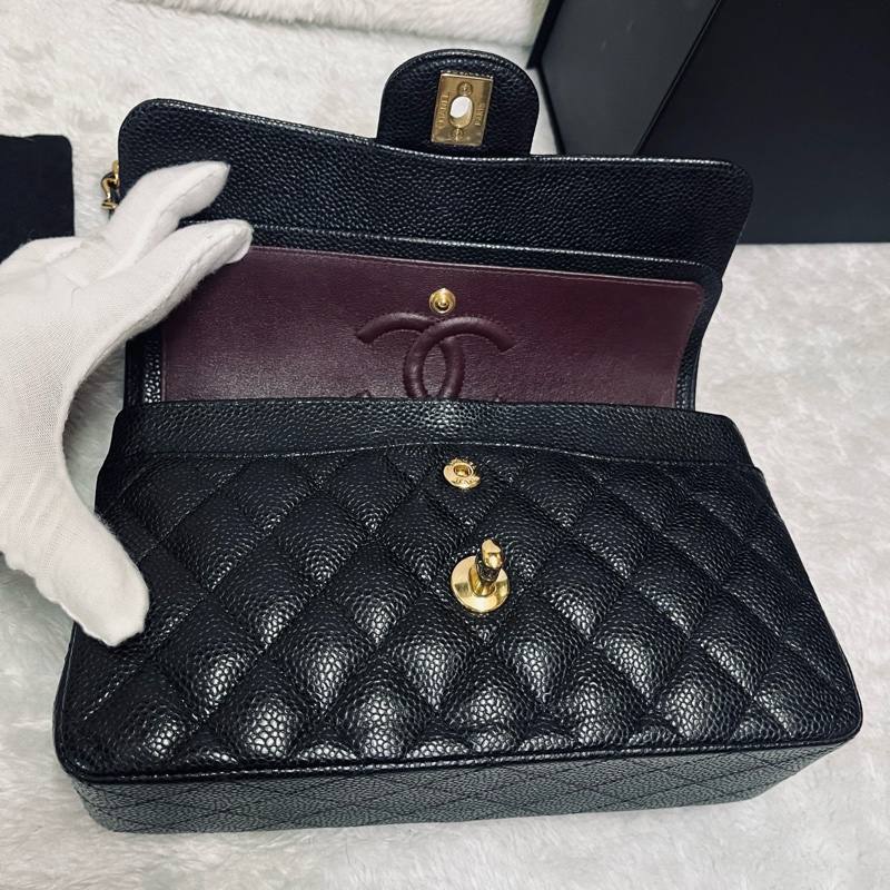Chanel cf23黑金荔枝牛(晶片款)-12