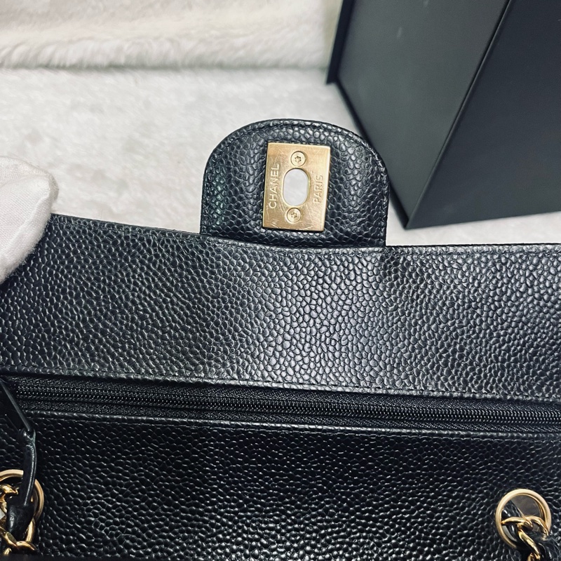 Chanel cf23黑金荔枝牛(晶片款)-13
