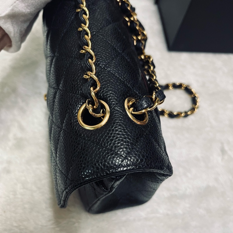 Chanel cf23黑金荔枝牛(晶片款)-14