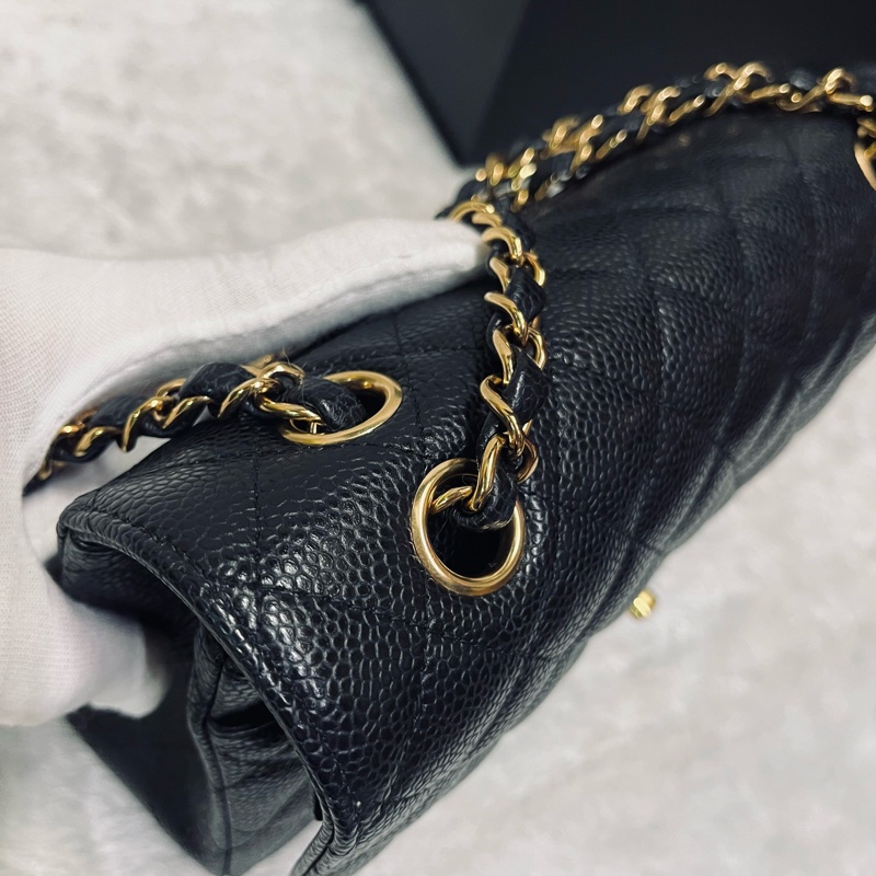 Chanel cf23黑金荔枝牛(晶片款)-15