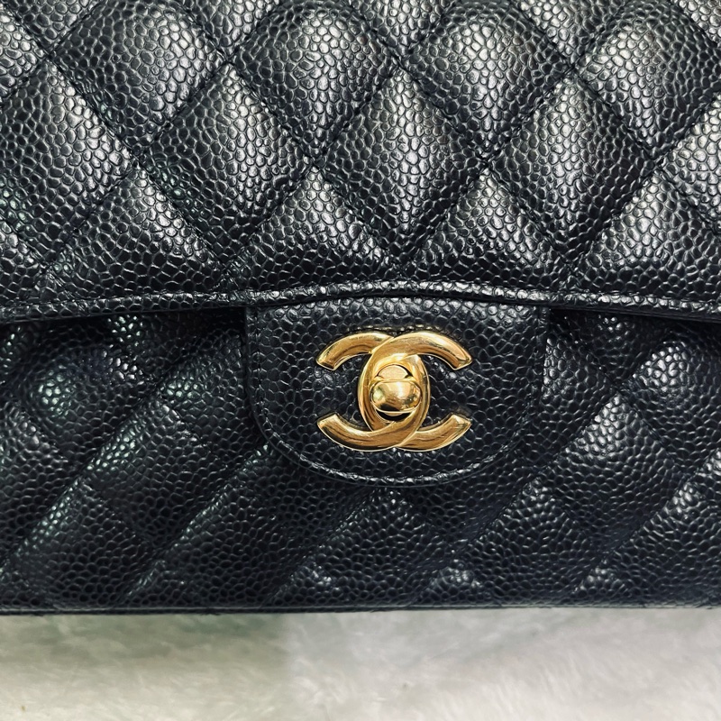 Chanel cf23黑金荔枝牛(晶片款)-16
