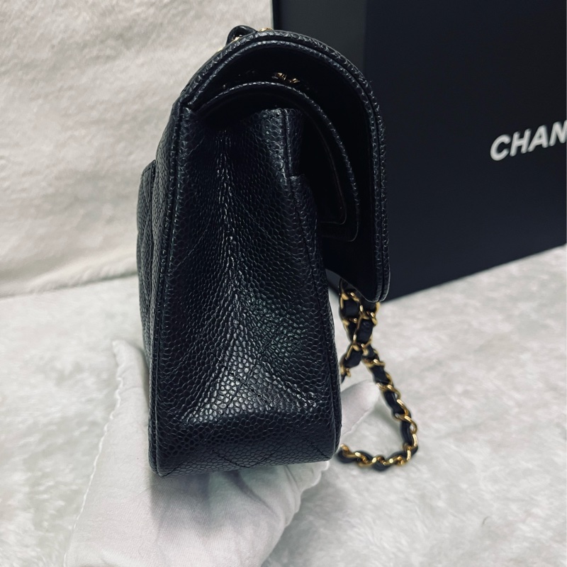 Chanel cf23黑金荔枝牛(晶片款)-19