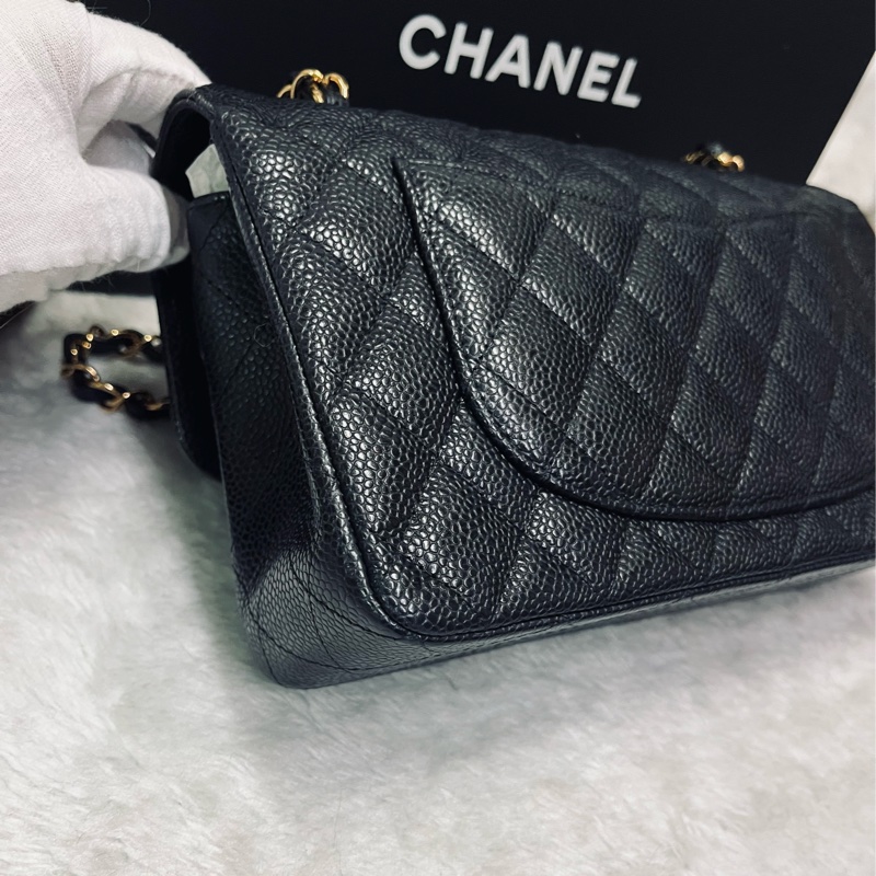Chanel cf23黑金荔枝牛(晶片款)-22