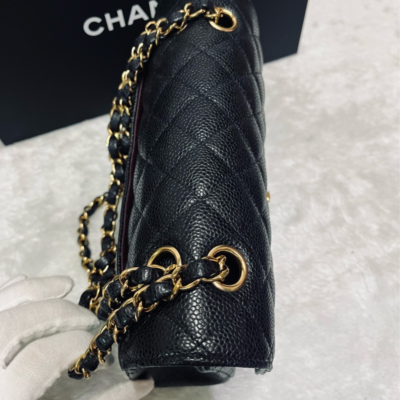 Chanel cf23黑金荔枝牛(晶片款)-26