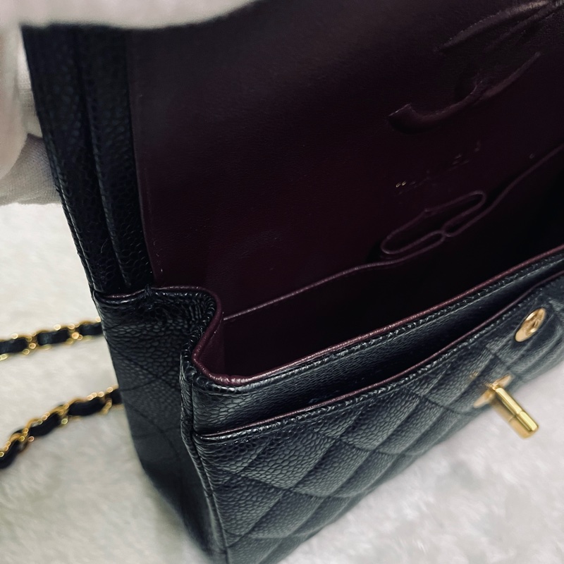 Chanel cf23黑金荔枝牛(晶片款)-30