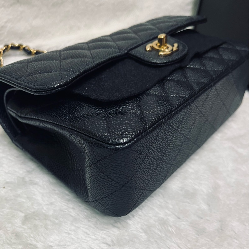 Chanel cf23黑金荔枝牛(晶片款)-31