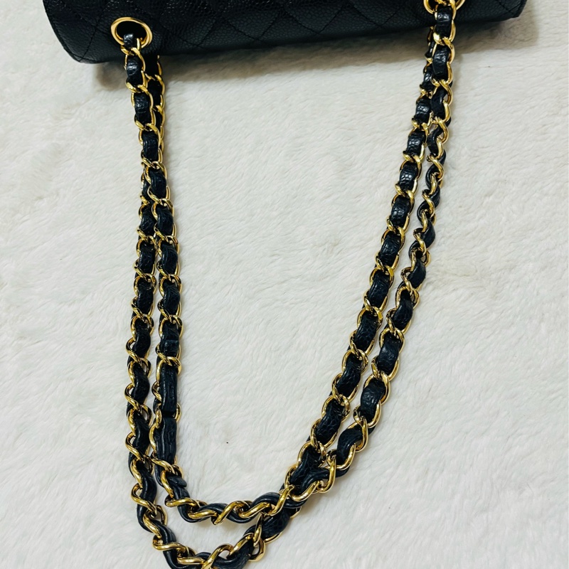 Chanel cf23黑金荔枝牛(晶片款)-35