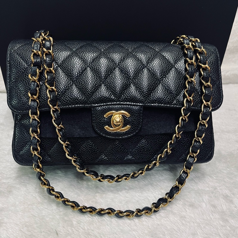 Chanel cf23黑金荔枝牛(晶片款)-36