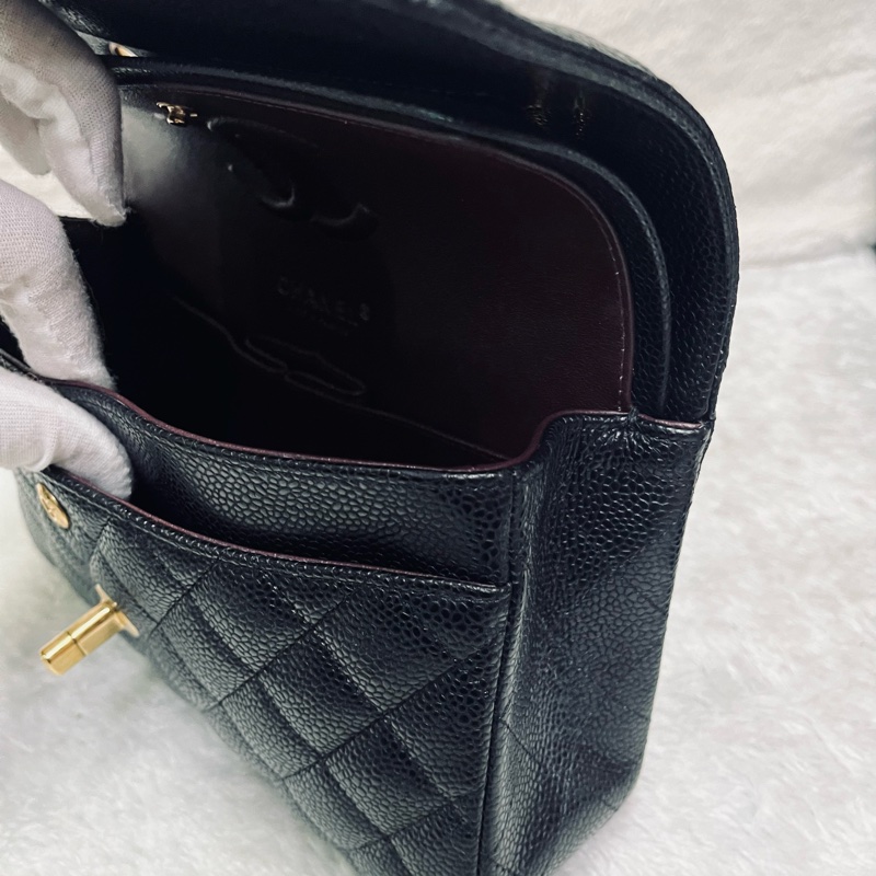 Chanel cf23黑金荔枝牛（晶片款）-43
