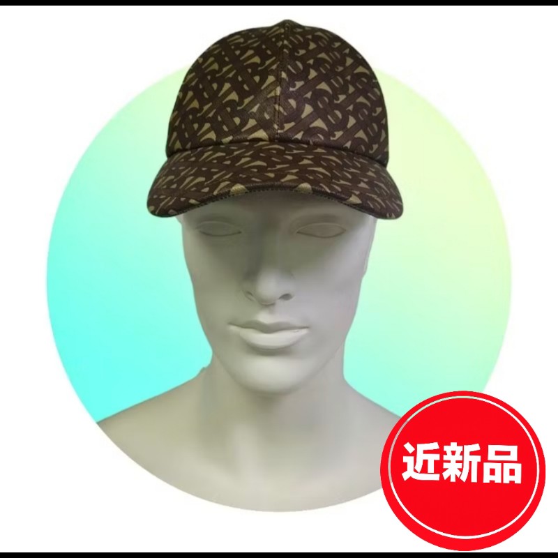 【9成新】㊣✨ BURBERRY✨ 博柏利**尺寸:M(頭圍55~57)** TB 滿版 塗層 棒球帽 帽子/二手帽/二手精品/保證正品🌳二手樹屋🌳-9