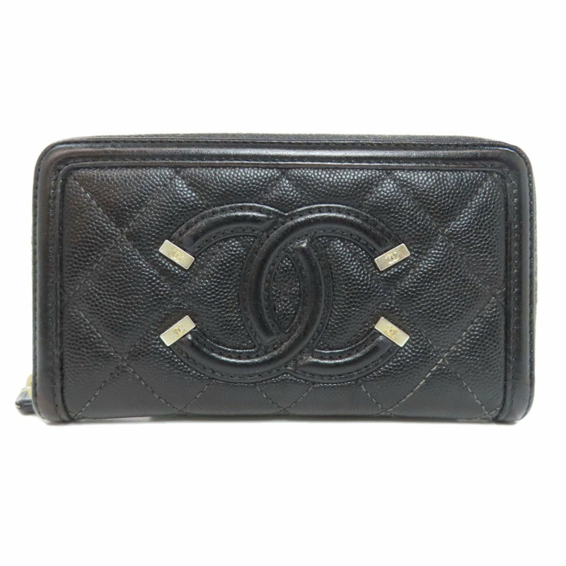CHANEL Matelasse 長版錢包 粒面小牛皮 女款-10