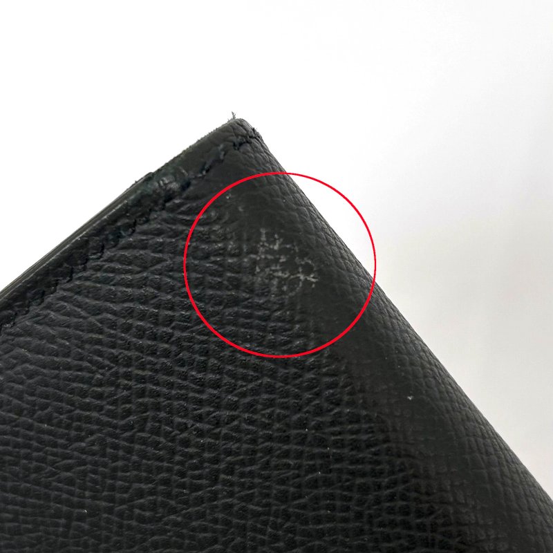 HERMES 【激減優惠】Epsom皮革Bearn W Snap銀扣長錢包Noir/黑色-16