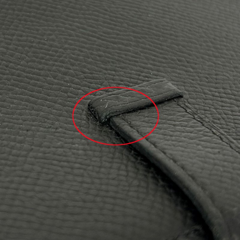 HERMES 【激減優惠】Epsom皮革Bearn W Snap銀扣長錢包Noir/黑色-18