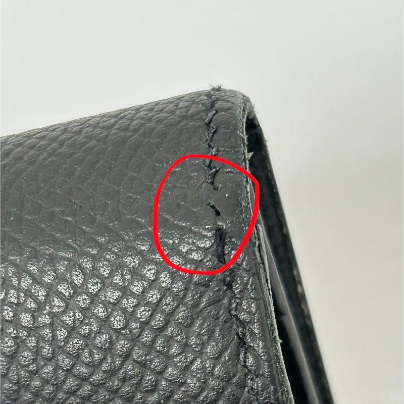 HERMES 【激減優惠】Epsom皮革Bearn W Snap銀扣長錢包Noir/黑色-23